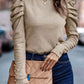 Round Neck Puff Sleeve Sleeve Blouse