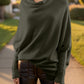 Texture Round Neck Long Sleeve Sweater