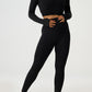 Quarter Zip Raglan Sleeve Top and High Waist Leggings Active Set