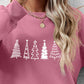 Christmas Tree Graphic Drop Shoulder Sweatshirt