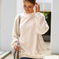 Mock Neck Dropped Shoulder Sweatshirt