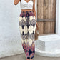 Printed Smocked High Waist Pants