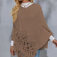 Round Neck Fringe Detail Poncho