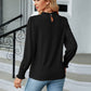 Frill Mock Neck Long Sleeve Blouse