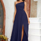 One-Shoulder Split Maxi Dress