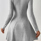 Mock Neck Long Sleeve Mini Dress