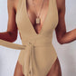 Tied Crisscross Wide Strap One-Piece Swimwear