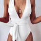 Tied Crisscross Wide Strap One-Piece Swimwear