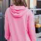 Cutout Dropped Shoulder Hoodie