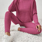 Ribbed Turtleneck Top and Pants Set