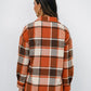 Plaid Button Up Collared Neck Jacket