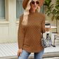 Mock Neck Slit Sweater