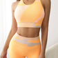 Color Block Sports Bra and Shorts Set