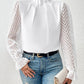 Mock Neck Flounce Sleeve Blouse