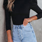 Mock Neck Puff Sleeve Bodysuit