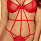 Mesh Strappy Teddy Lingerie