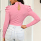 Mock Neck Puff Sleeve Bodysuit