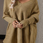 V-Neck Batwing Sleeve Pullover Sweater