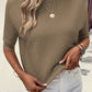 Round Neck Half Sleeve Knit Top