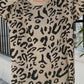 Leopard Round Neck Tunic Sweater