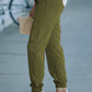 Tied High Waist Cargo Joggers