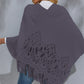 Round Neck Fringe Detail Poncho