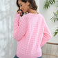 Decorative Button Long Sleeve Sweater