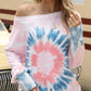 Tie-Dye Dropped Shoulder Long Sleeve T-Shirt