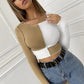 Exposed Seam Color Block Long Sleeve T-Shirt