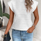 Mock Neck Cap Sleeve T-Shirt