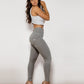 Full Size Contrast Detail High Waist Leggings