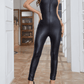 Zip-Up Sleeveless Slim Fit Jumpsuit