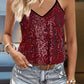 Sequin V-Neck Spaghetti Strap Cami