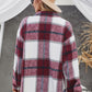 Plaid Button Up Dropped Shoulder Jacket