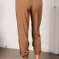 Elastic Waist Cropped Pants with Pockets