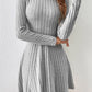 Mock Neck Long Sleeve Mini Dress