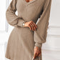 V-Neck Long Sleeve Mini Dress