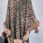 Leopard Open Front Poncho