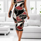 Printed Round Neck Sleeveless Dress