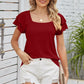 Square Neck Flutter Sleeve T-Shirt