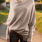 Texture Round Neck Long Sleeve Sweater