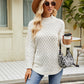 Mock Neck Slit Sweater