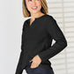 Notched Long Sleeve T-Shirt