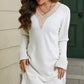 V-Neck Long Sleeve Mini Sweater Dress