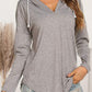 Drawstring Dropped Shoulder Long Sleeve Hoodie