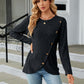 Round Neck Long Sleeve Blouse