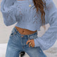 Openwork Off-Shoulder Long Sleeve Sweater