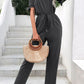 Off-Shoulder Tie Cuff Jumpsuit with Pockets