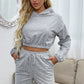 Crop Hoodie and Shorts Set