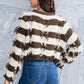 Striped Fringe Round Neck Sweater